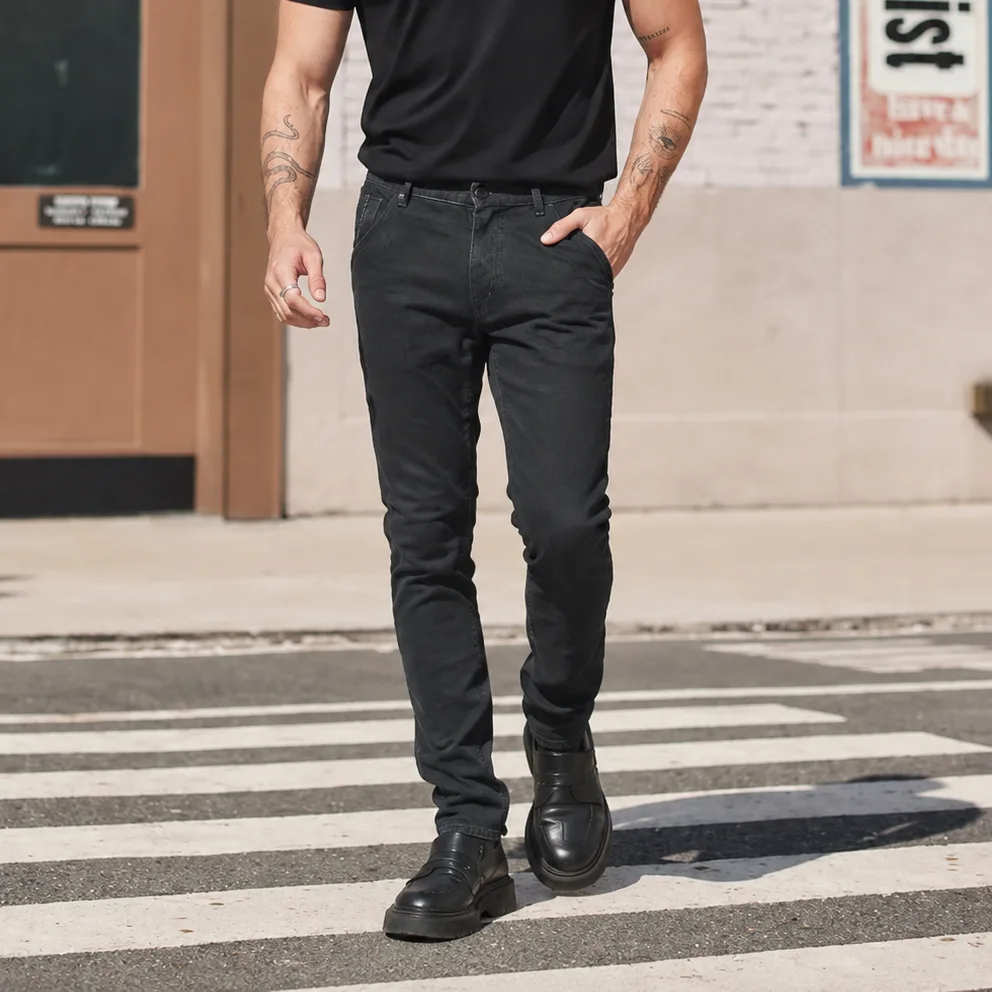 PANTALÓN CHINO NEGRO REGULAR